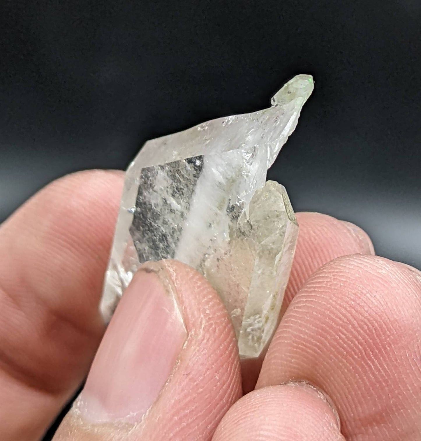 ARSAA GEMS AND MINERALSAesthetic crystal of Faden quartz with another quartz grown on top from Baluchistan Pakistan, 10 grams - Premium from ARSAA GEMS AND MINERALS - Just $45.00! Shop now at ARSAA GEMS AND MINERALS