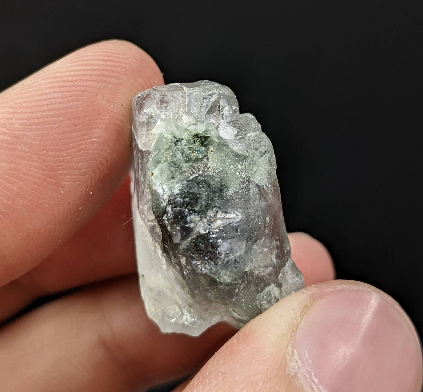 ARSAA GEMS AND MINERALSGreen Apatite with basolite inclusion transparent crystal from Mohmand Agency KPK Pakistan, weight 14.1 grams - Premium from ARSAA GEMS AND MINERALS - Just $35.00! Shop now at ARSAA GEMS AND MINERALS