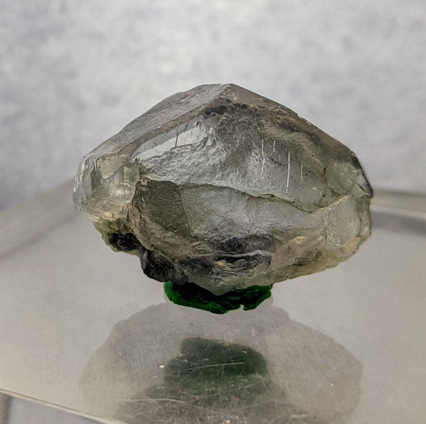ARSAA GEMS AND MINERALSGreen Apatite with basolite inclusion transparent crystal from Mohmand Agency KPK Pakistan, weight 14.1 grams - Premium from ARSAA GEMS AND MINERALS - Just $35.00! Shop now at ARSAA GEMS AND MINERALS