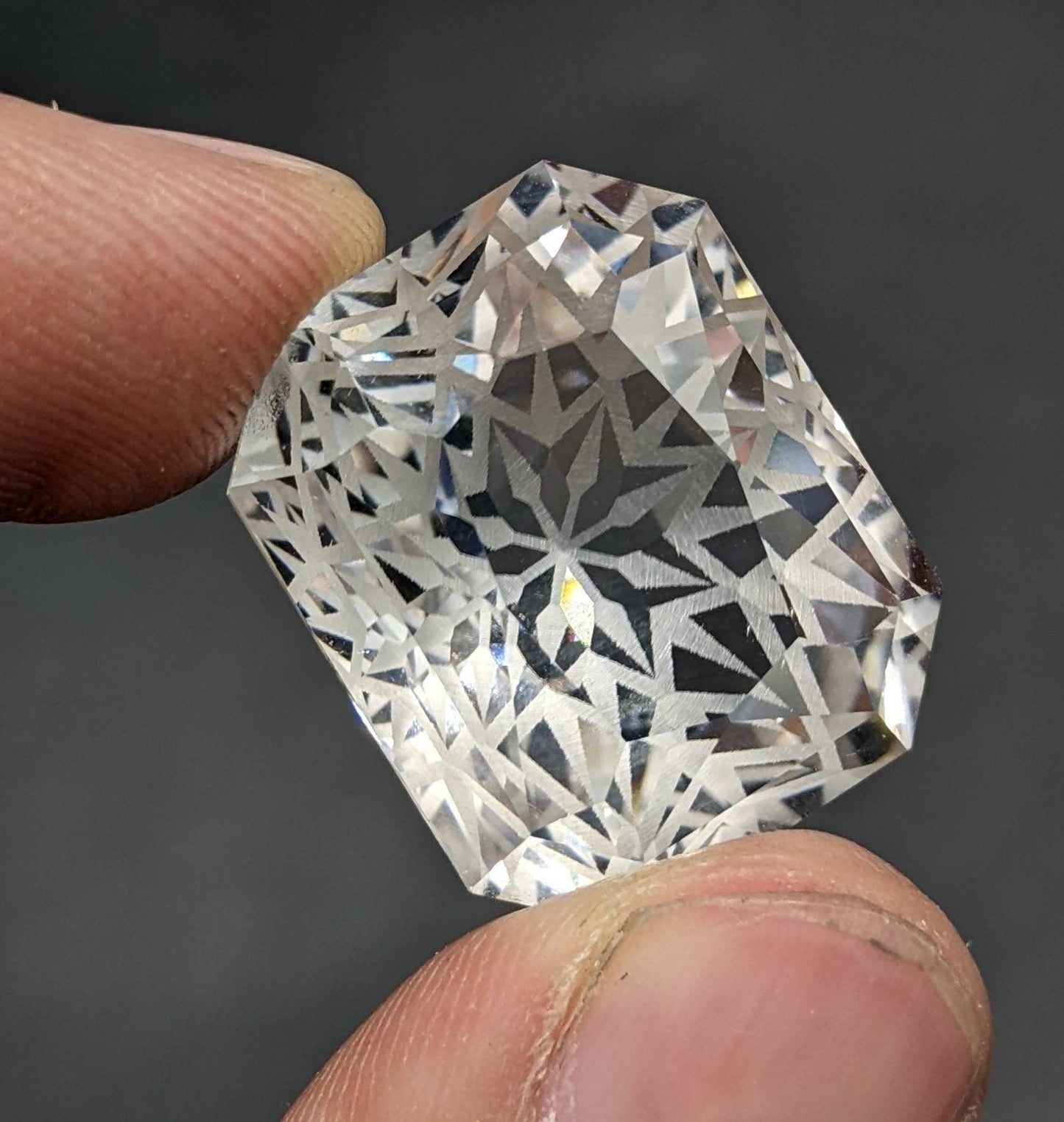 ARSAA GEMS AND MINERALSNatural fine quality custom fancy cut shape faceted 38.5 carats clear quartz gem - Premium from ARSAA GEMS AND MINERALS - Just $115.00! Shop now at ARSAA GEMS AND MINERALS