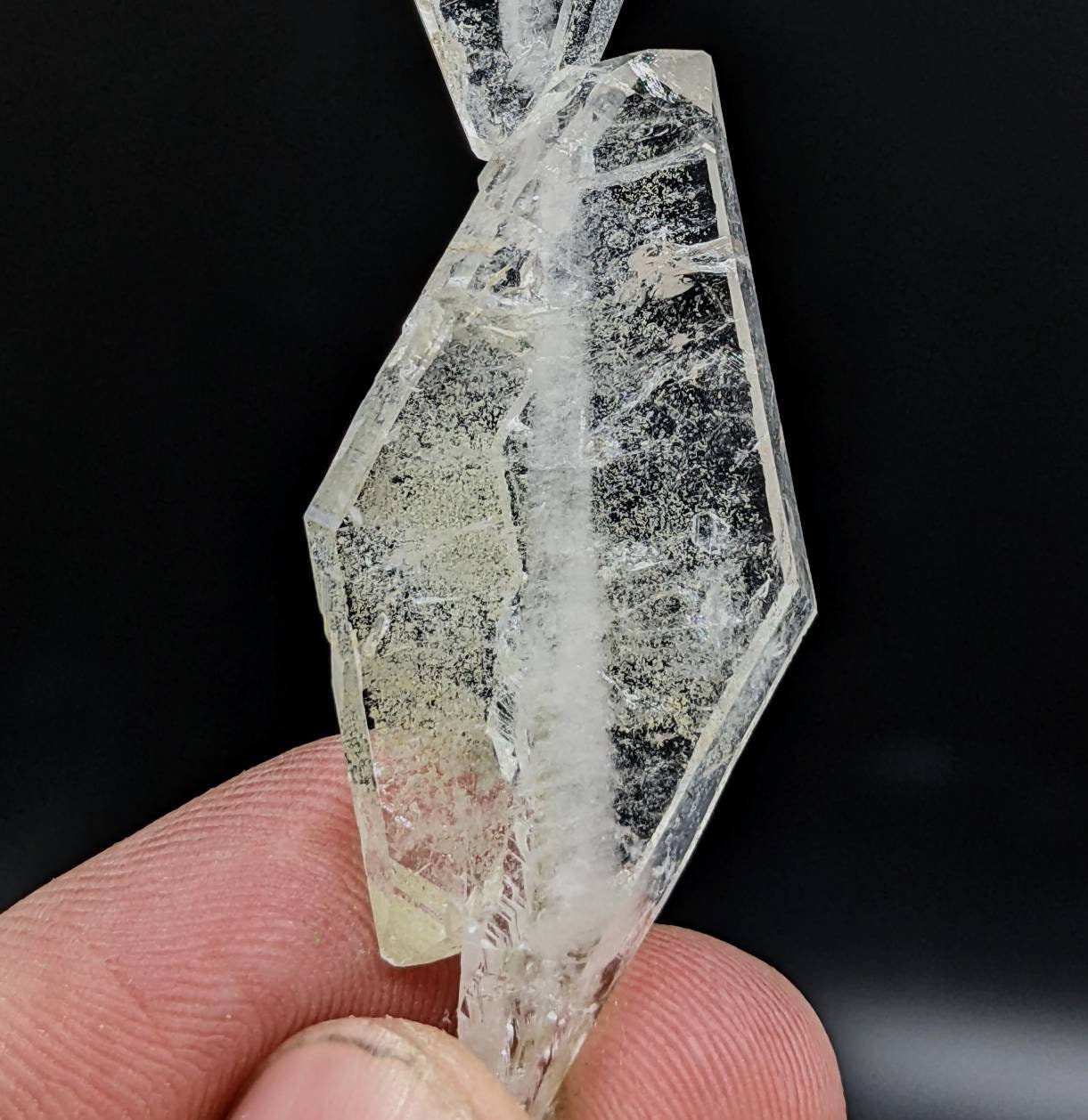 ARSAA GEMS AND MINERALSAesthetic crystal of Faden quartz with another quartz grown on top from Baluchistan Pakistan, 10 grams - Premium  from ARSAA GEMS AND MINERALS - Just $45.00! Shop now at ARSAA GEMS AND MINERALS