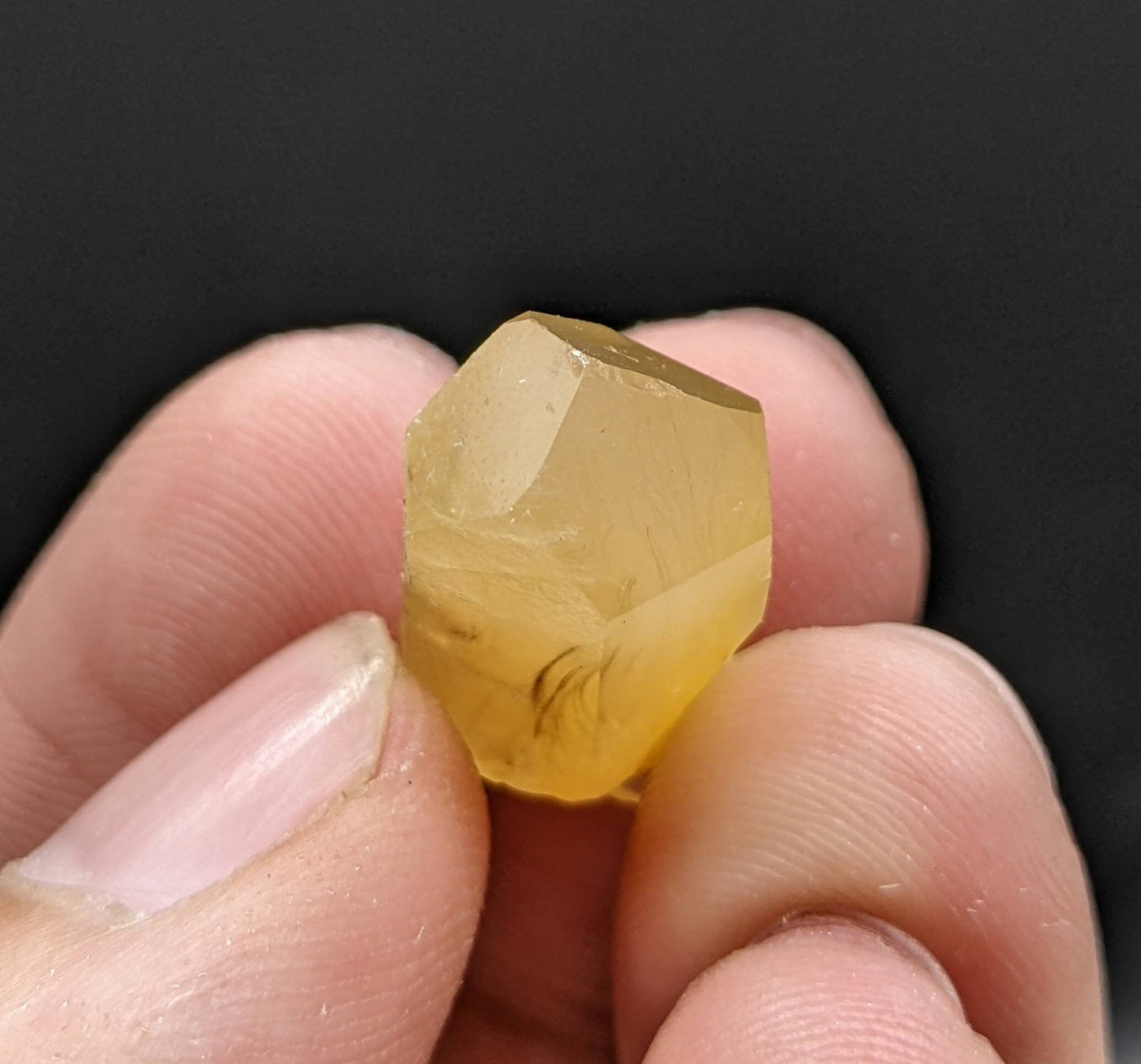 ARSAA GEMS AND MINERALSYellow color small thumbnail size natural amphibole quartz crystal from Baluchistan Pakistan, 4.1 grams - Premium from ARSAA GEMS AND MINERALS - Just $15.00! Shop now at ARSAA GEMS AND MINERALS