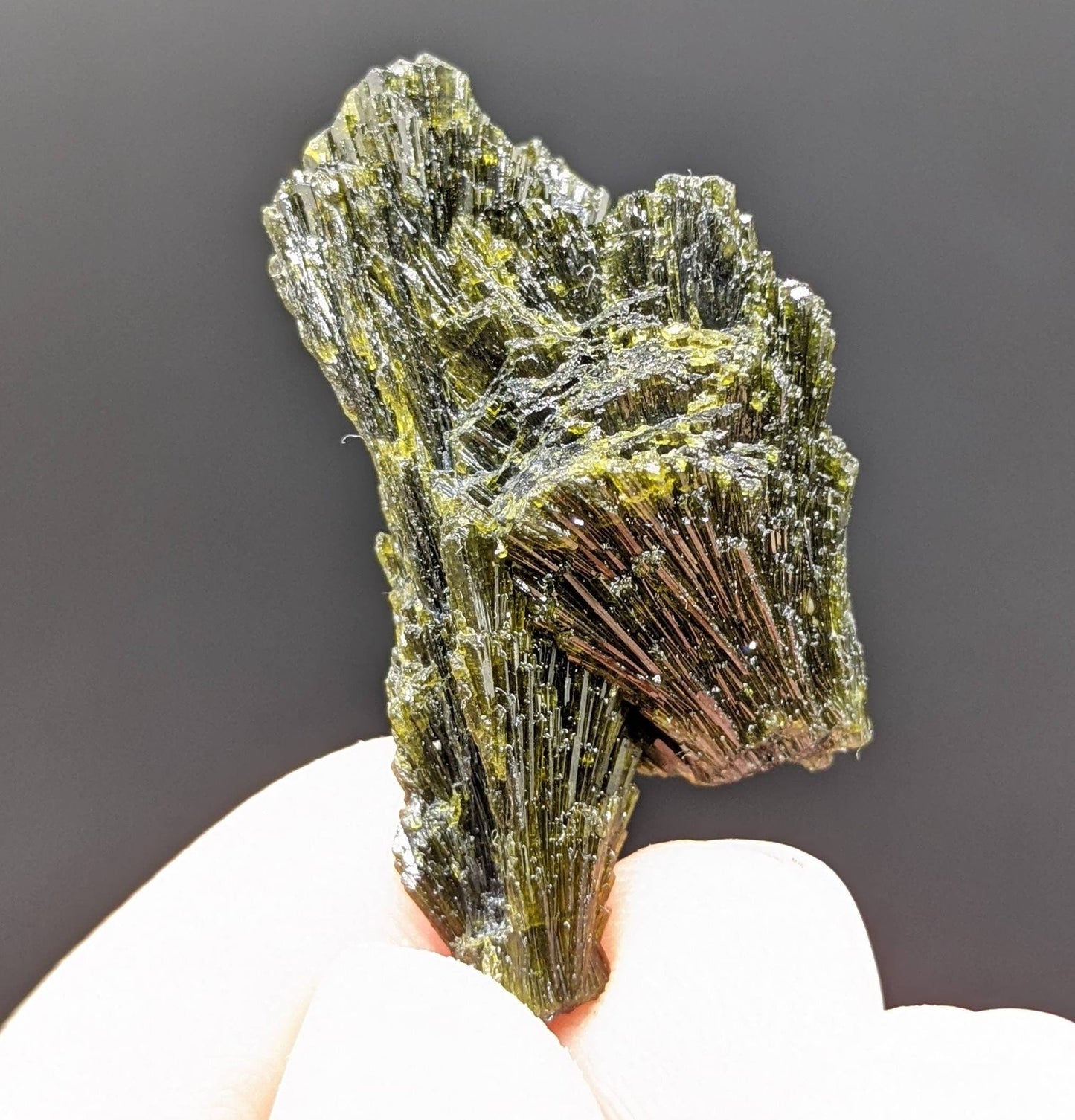 ARSAA GEMS AND MINERALSNatural green spray epidote crystal from Balochistan Pakistan, weight 9 grams - Premium  from ARSAA GEMS AND MINERALS - Just $20.00! Shop now at ARSAA GEMS AND MINERALS
