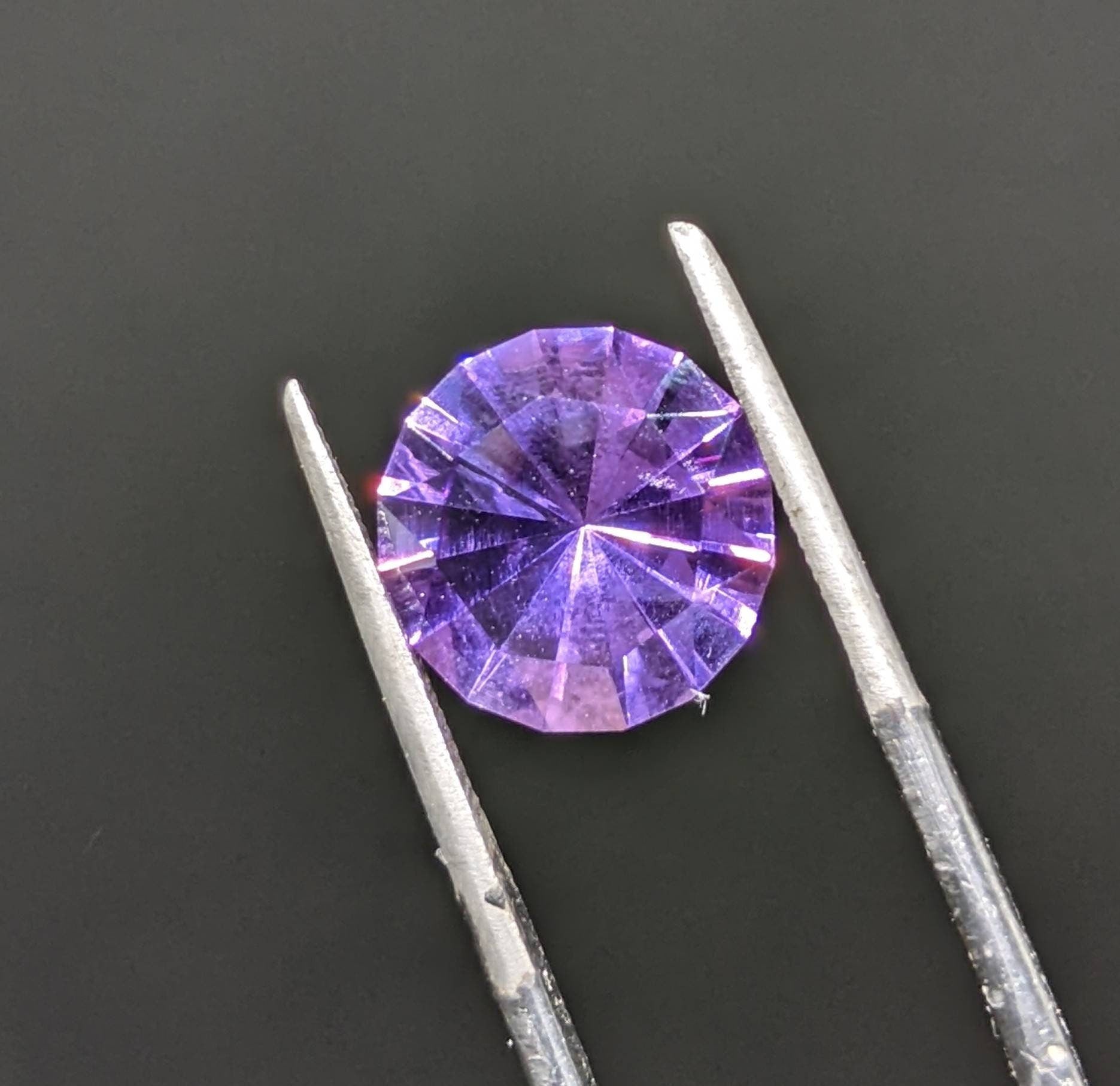 ARSAA GEMS AND MINERALSNatural deep purple color eye clean clarity round cut shape faceted amethyst gem, 4.5 carats - Premium  from ARSAA GEMS AND MINERALS - Just $10.00! Shop now at ARSAA GEMS AND MINERALS