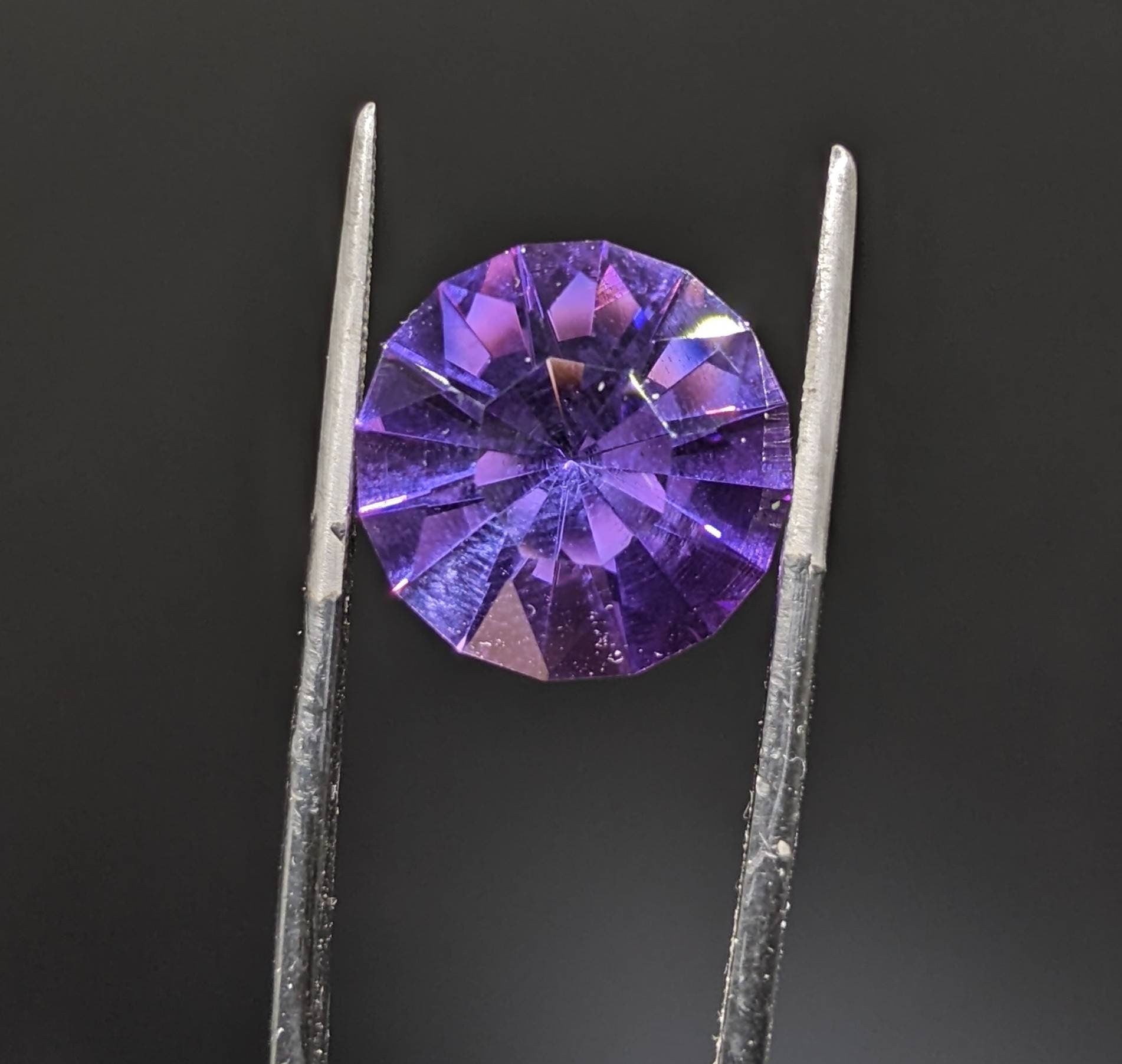 ARSAA GEMS AND MINERALSNatural deep purple color eye clean clarity round cut shape faceted amethyst gem, 11 carats - Premium  from ARSAA GEMS AND MINERALS - Just $15.00! Shop now at ARSAA GEMS AND MINERALS