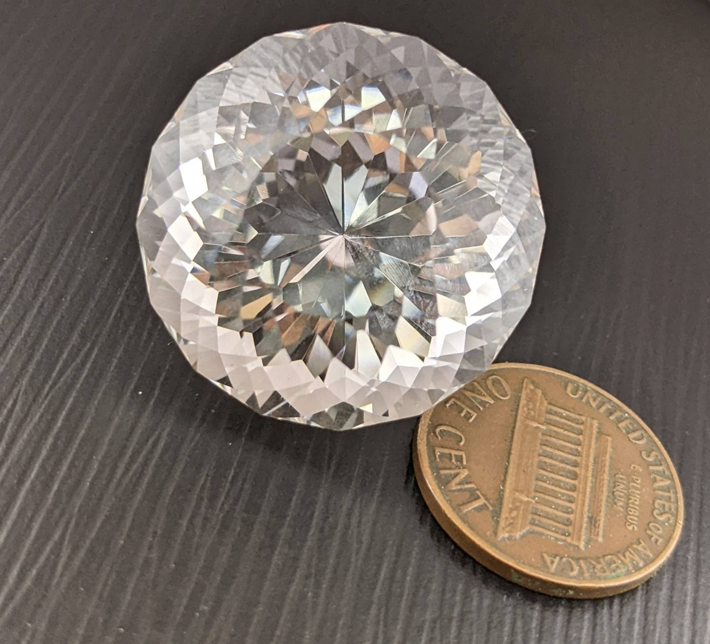 ARSAA GEMS AND MINERALSQuartz faceted gem, eye clean clarity and round cut shape, 79 carats - Premium from ARSAA GEMS AND MINERALS - Just $80.00! Shop now at ARSAA GEMS AND MINERALS