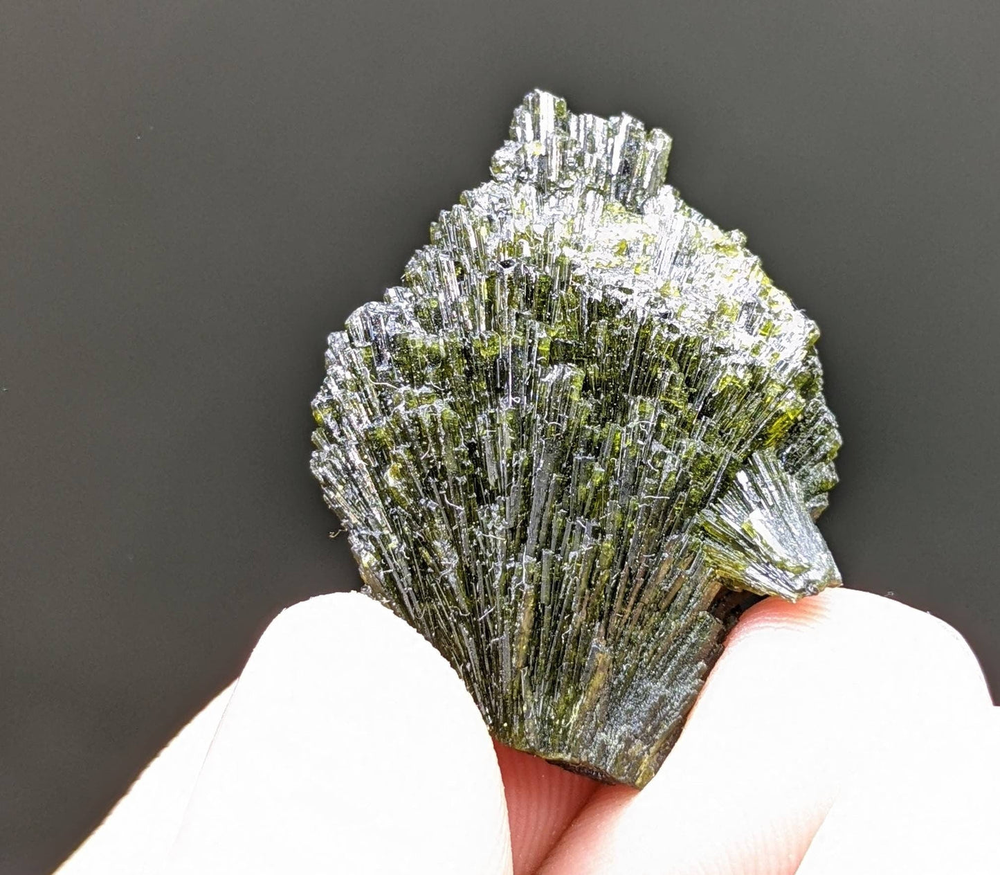 ARSAA GEMS AND MINERALSGrreen spray epidote crystal from Balochistan Pakistan, weight 9.1 grams - Premium from ARSAA GEMS AND MINERALS - Just $25.00! Shop now at ARSAA GEMS AND MINERALS