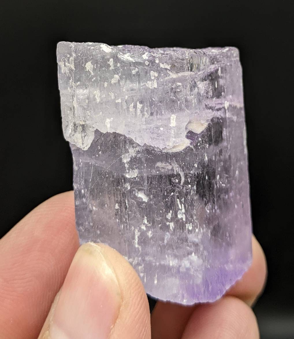ARSAA GEMS AND MINERALSKunzite crystal with etched formation and floater structure, purple color and Lustrous quality from Afghanistan, 52.3 grams - Premium  from ARSAA GEMS AND MINERALS - Just $100.00! Shop now at ARSAA GEMS AND MINERALS