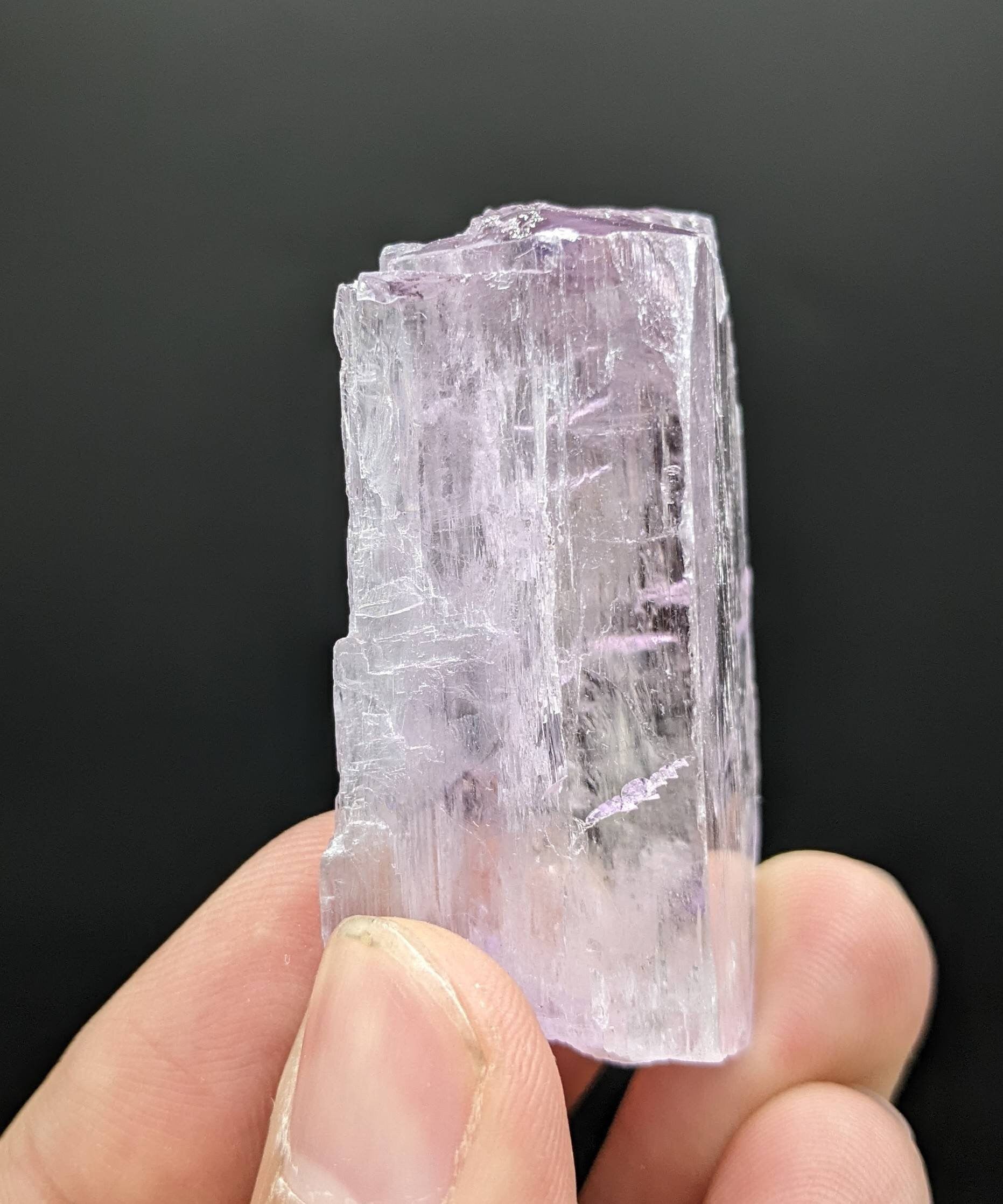 ARSAA GEMS AND MINERALSKunzite crystal with etched formation, purple color and Lustrous quality from Afghanistan, 49.4 grams - Premium  from ARSAA GEMS AND MINERALS - Just $98.00! Shop now at ARSAA GEMS AND MINERALS