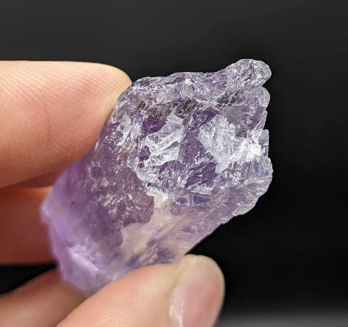 ARSAA GEMS AND MINERALSKunzite crystal with etched formation, purple color and Lustrous quality from Afghanistan, 25.7 grams - Premium  from ARSAA GEMS AND MINERALS - Just $50.00! Shop now at ARSAA GEMS AND MINERALS