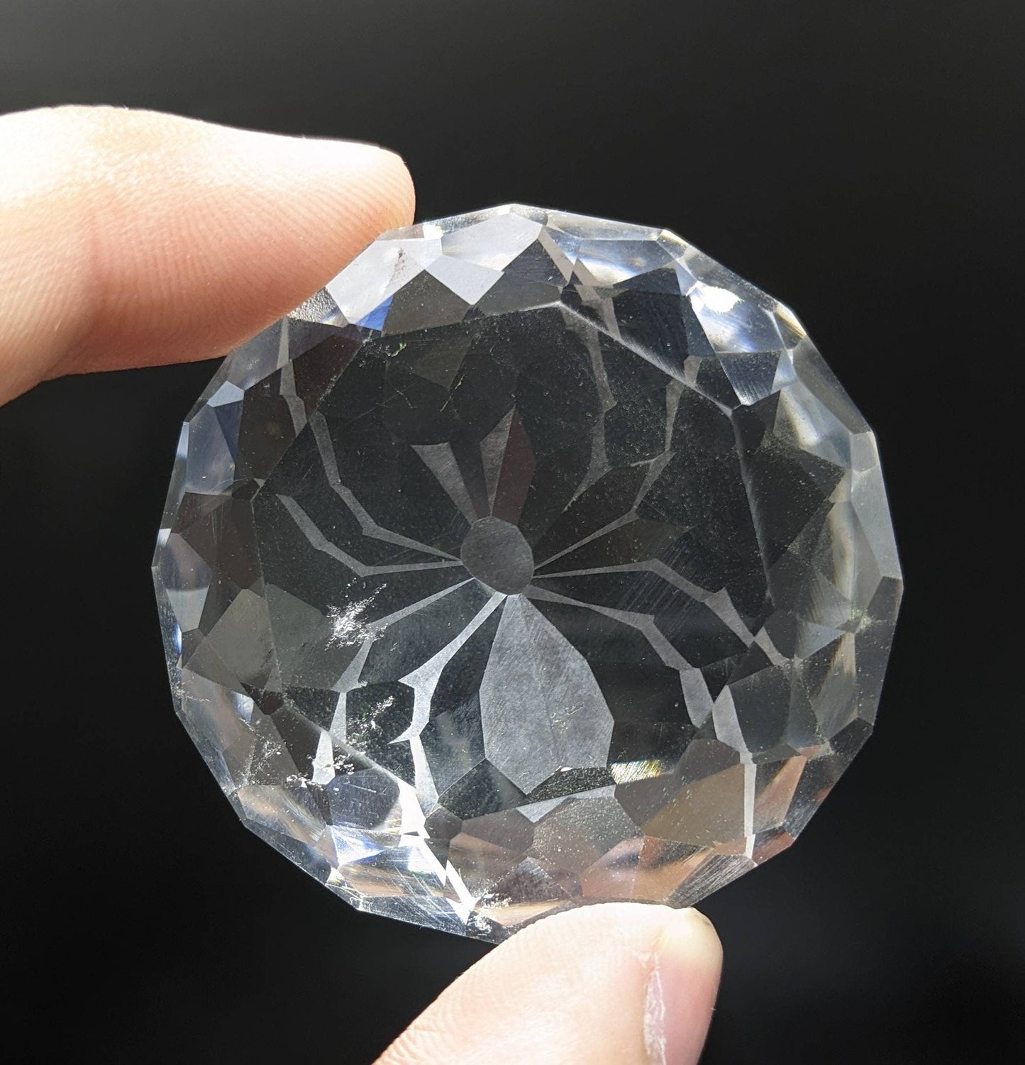 ARSAA GEMS AND MINERALSQuartz faceted gem, eye clean clarity and round cut shape with spider shape carved inside, 222 carats - Premium  from ARSAA GEMS AND MINERALS - Just $250.00! Shop now at ARSAA GEMS AND MINERALS