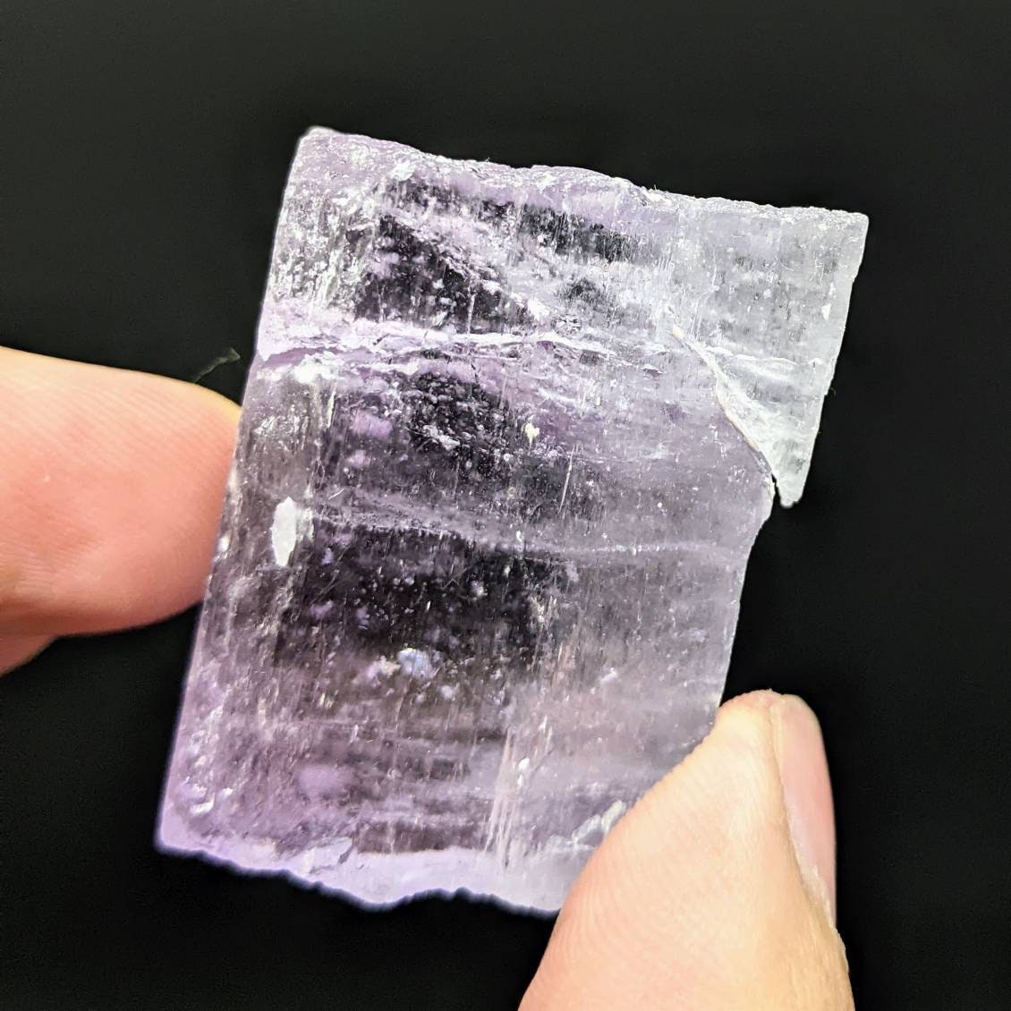 ARSAA GEMS AND MINERALSKunzite crystal with etched formation and floater structure, purple color and Lustrous quality from Afghanistan, 52.3 grams - Premium  from ARSAA GEMS AND MINERALS - Just $100.00! Shop now at ARSAA GEMS AND MINERALS
