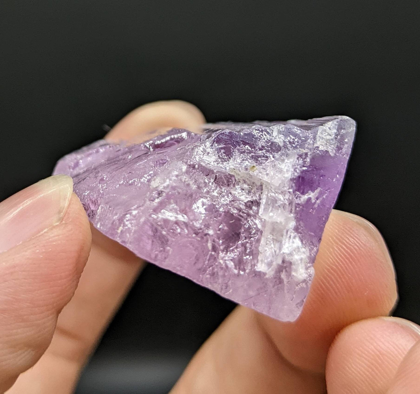 ARSAA GEMS AND MINERALSKunzite crystal with etched formation, purple color and Lustrous quality from Afghanistan, 49.4 grams - Premium  from ARSAA GEMS AND MINERALS - Just $98.00! Shop now at ARSAA GEMS AND MINERALS