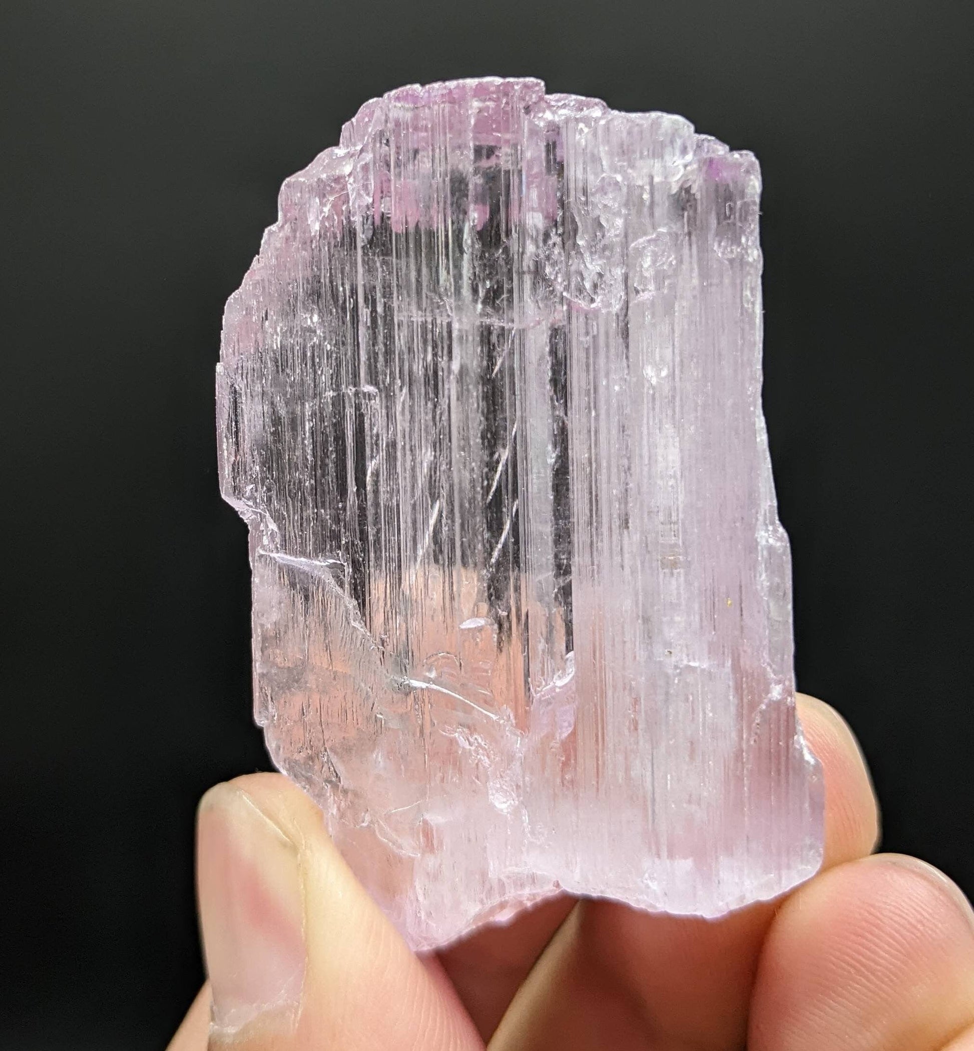 ARSAA GEMS AND MINERALSKunzite crystal with etched formation, purple color and Lustrous quality from Afghanistan, 49.4 grams - Premium  from ARSAA GEMS AND MINERALS - Just $98.00! Shop now at ARSAA GEMS AND MINERALS