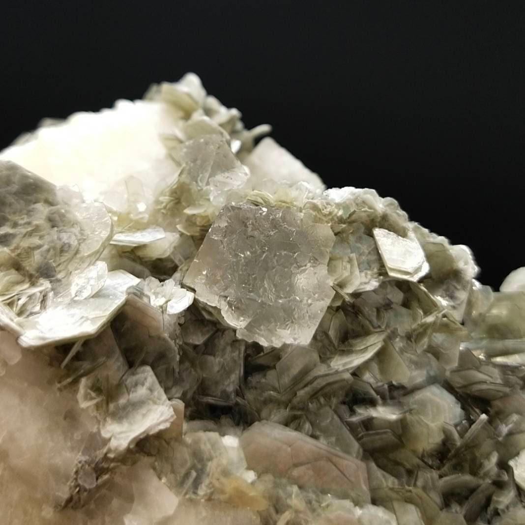 ARSAA GEMS AND MINERALSPink Phantom fluorite crystals on matrix perfectly terminated on muscovite with albite from Skardu Gilgitbaltistan Pakistan, 461 grams - Premium from ARSAA GEMS AND MINERALS - Just $450.00! Shop now at ARSAA GEMS AND MINERALS