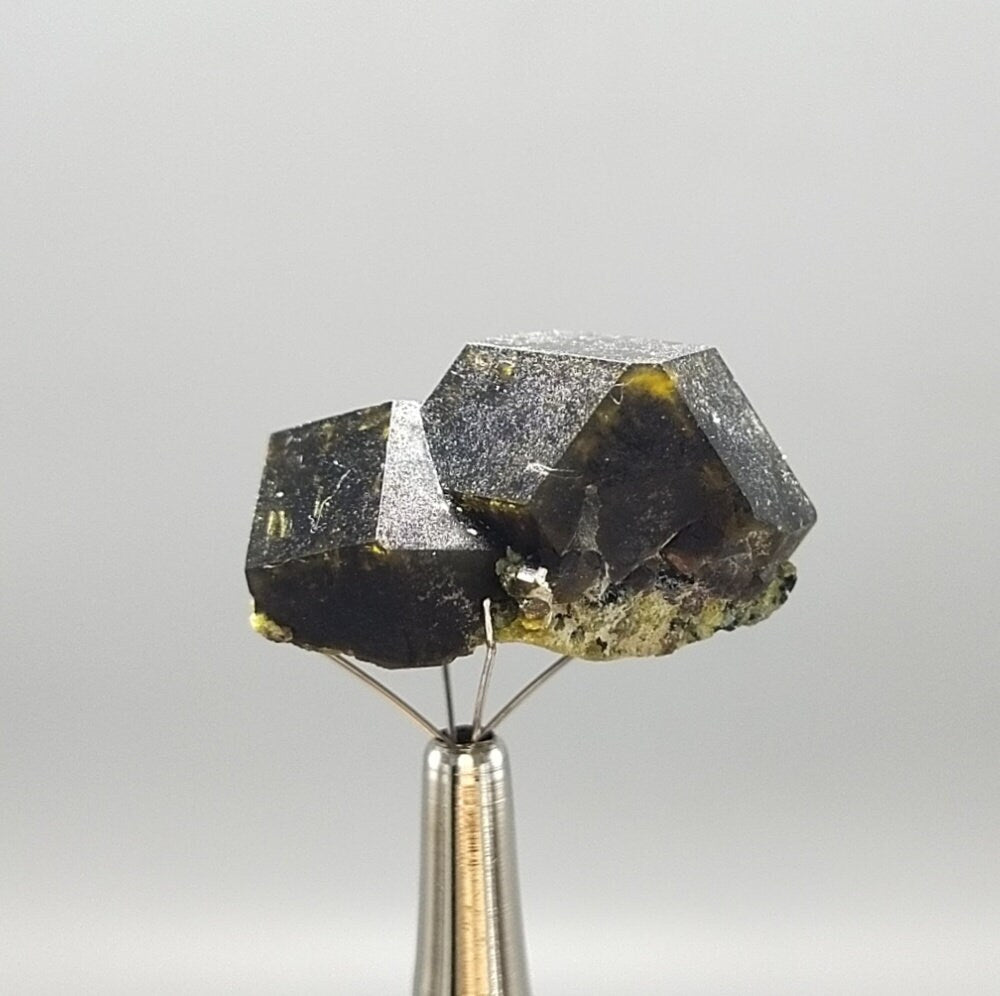 ARSAA GEMS AND MINERALSPerfectly cubic Andradite garnet crystal on matrix on albite with green epidote from Pakistan, 15.8 grams - Premium from ARSAA GEMS AND MINERALS - Just $60.00! Shop now at ARSAA GEMS AND MINERALS