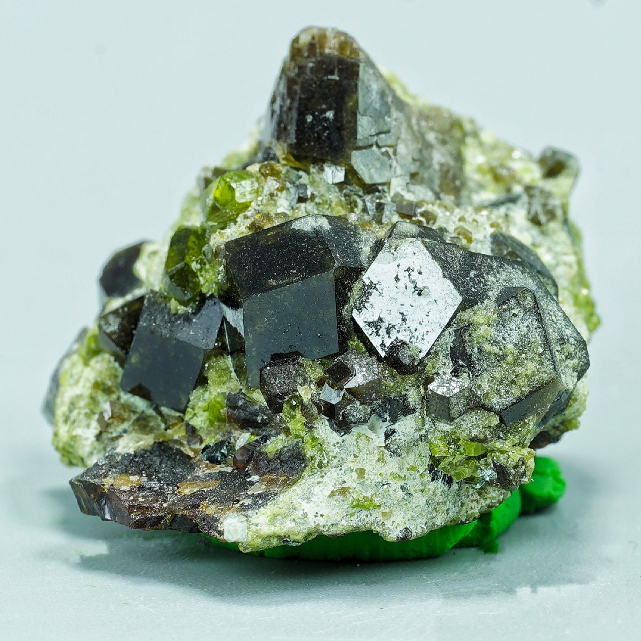ARSAA GEMS AND MINERALSAndradite garnet crystal on matrix on albite with green epidote from Pakistan, 21.7 grams - Premium from ARSAA GEMS AND MINERALS - Just $50.00! Shop now at ARSAA GEMS AND MINERALS