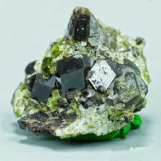 ARSAA GEMS AND MINERALSAndradite garnet crystal on matrix on albite with green epidote from Pakistan, 21.7 grams - Premium  from ARSAA GEMS AND MINERALS - Just $50.00! Shop now at ARSAA GEMS AND MINERALS