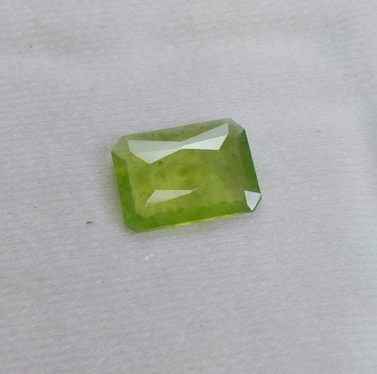 Green Hydrogrossular Garnet Gem, Radiant Cut 6.5 Carat