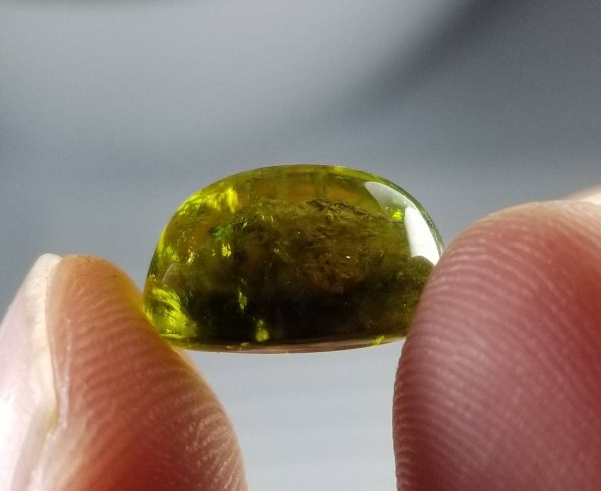 Natural good quality ring size faceted green  tourmaline gems