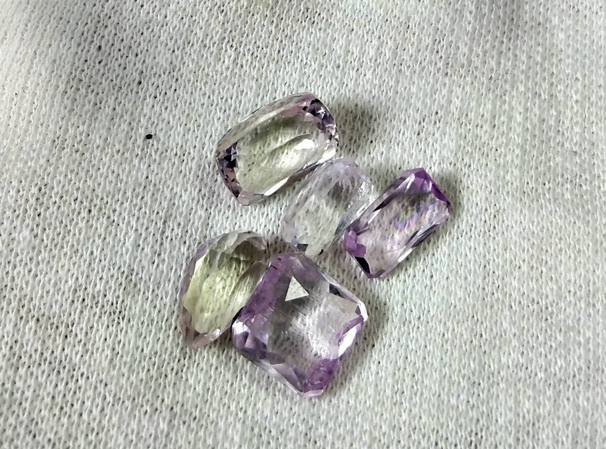 Natural good quality ring sizes faceted kunzite gems