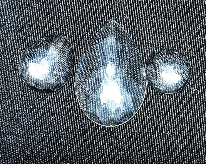 Natural good quality rose/cut faceted quartz cabochons