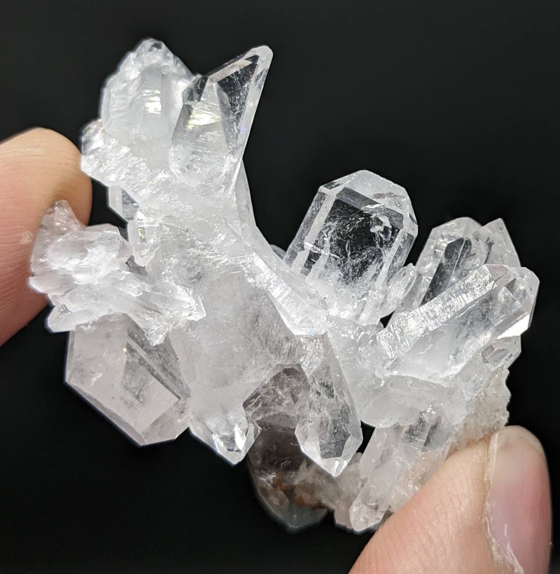Small brookite included quartz cluster on matrix from Baluchistan Pakistan, 15.9 grams