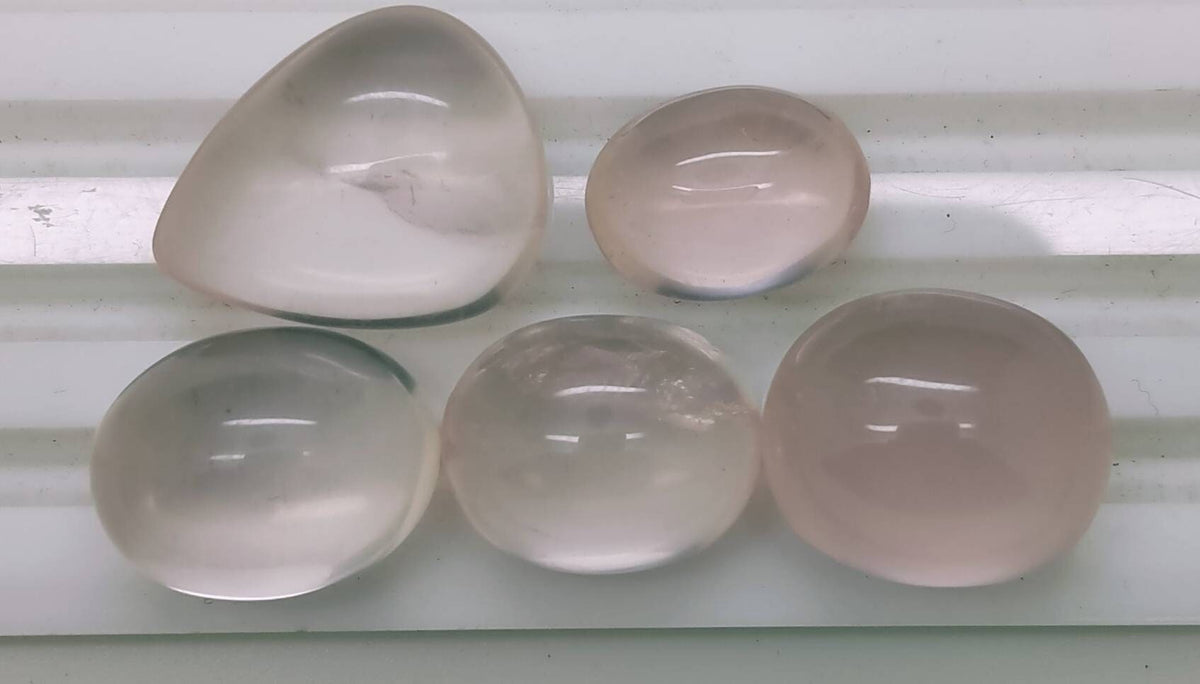Natural good quality ring sizes rose quartz cabochons