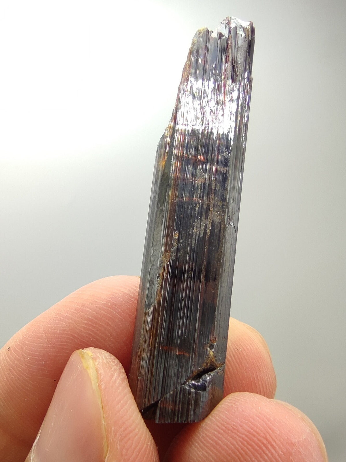 Single Rutile Crystal |Loose Rutile Crystal | Rutile var TiO2 Crystal | Red Rutile |Long prismatic Rutile Crystal from Pakistan| 14.2 grams