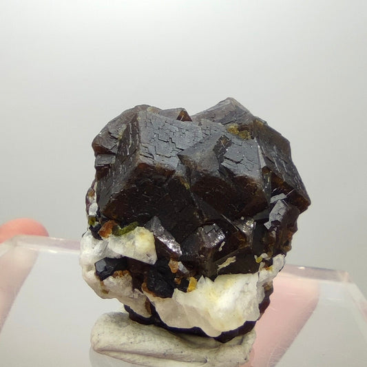 Natural Dark brown Andradite garnet cluster, Well formed crystal, 37.6 grams