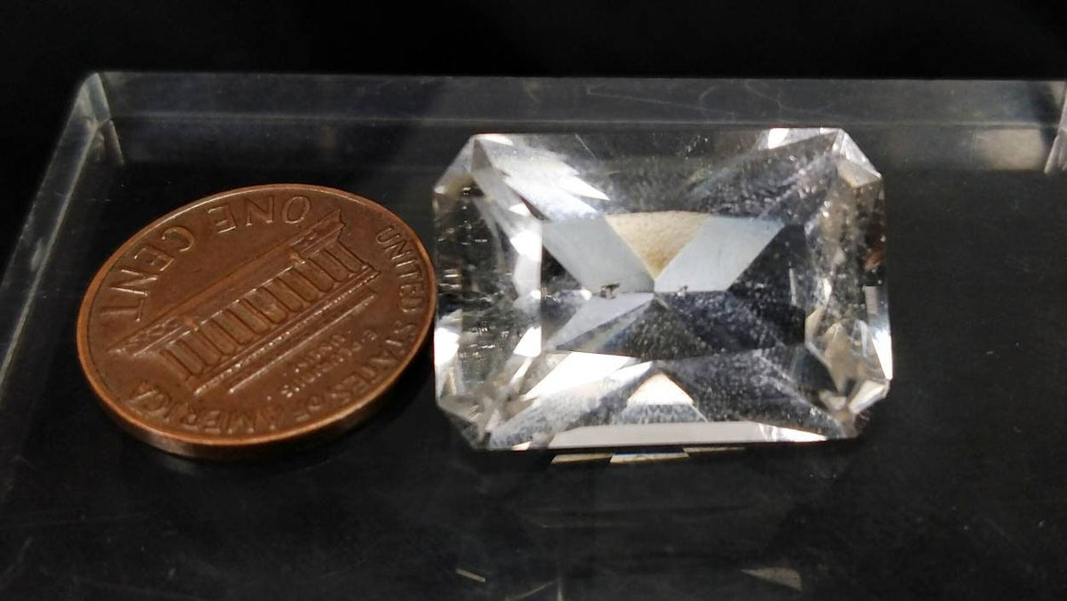 Faceted Quartz Gemstone, Untreated, 27 Carats