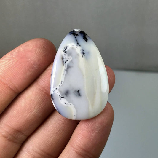 Pear Dendritic Opal Cabochon, 35 Carats