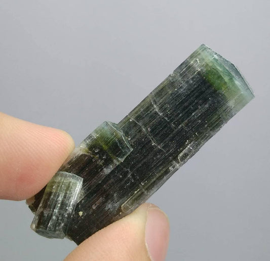 Green Cap Tourmaline Crystal, Double Terminated, 15 grams