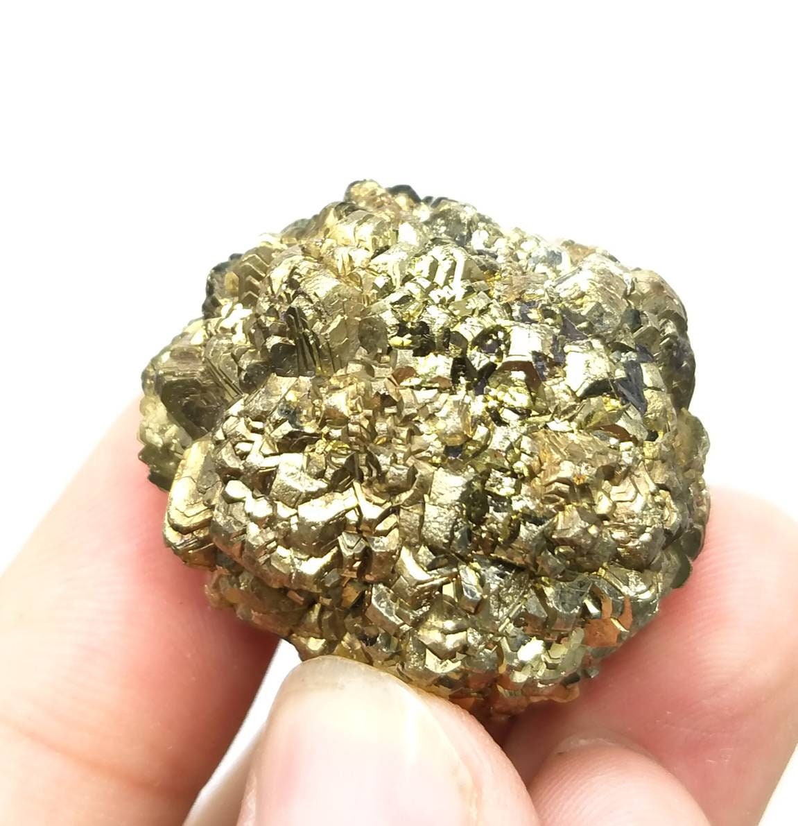Golden Marcasite Sphere Cluster: Prophecy Stone from Pakistan