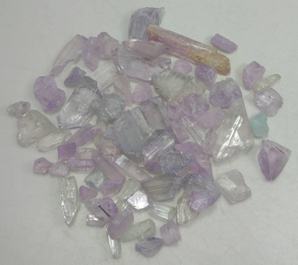 Multicolor Kunzite Crystals Lot (107.3 grams)