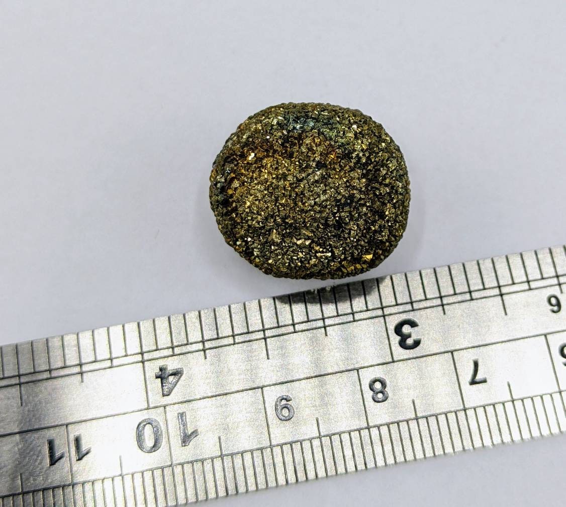Golden Marcasite Prophecy Stone Sphere, Pakistan, 17.5 grams
