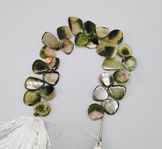 Afghan Watermelon Tourmaline Pear Beads, Jewelry Making