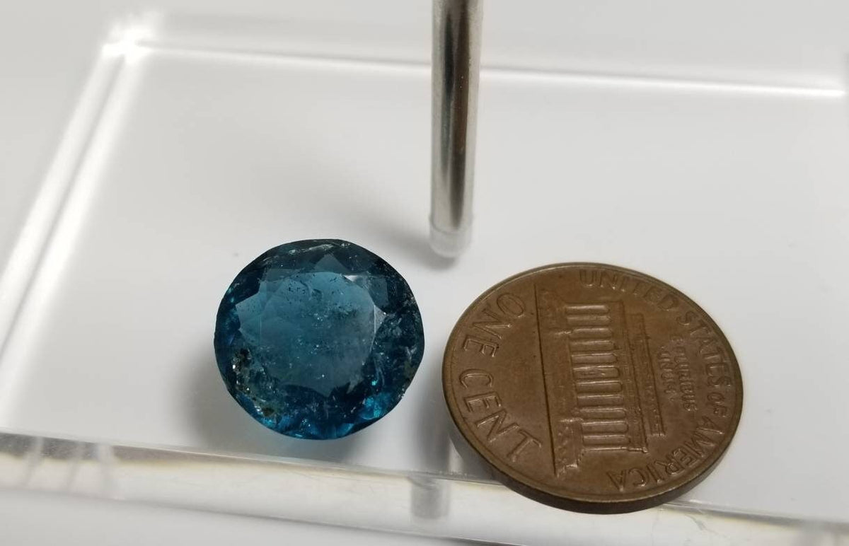 Natural ring size blue tourmaline facted gems