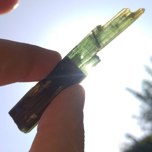 Double Terminated Green Tourmaline Crystal, Pakistan