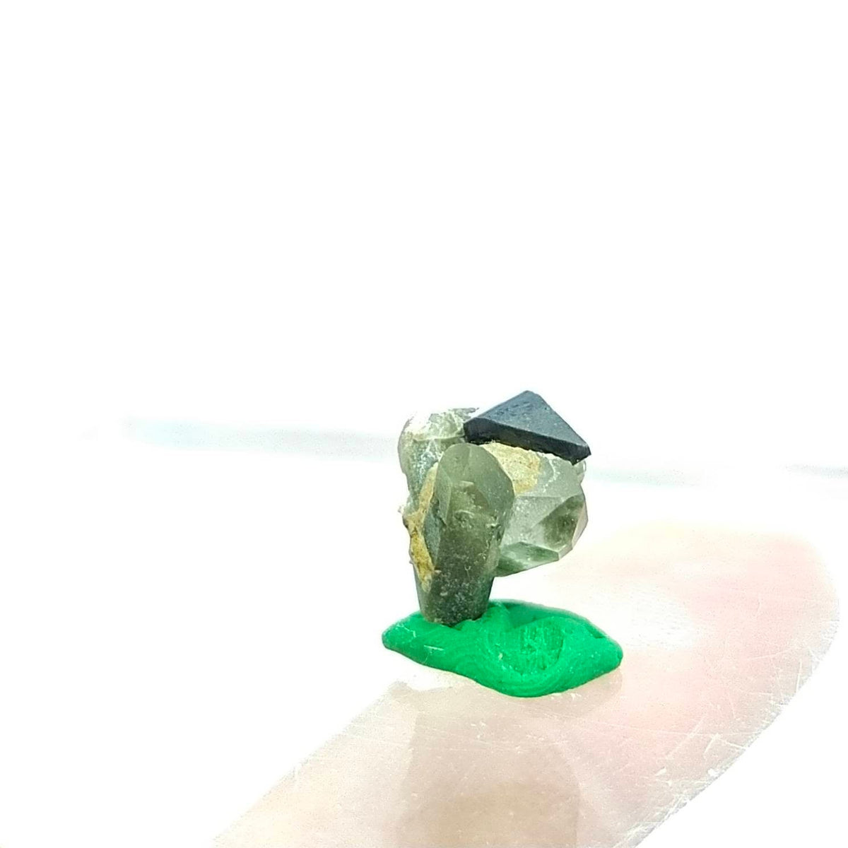 Rare Anatase Crystal with Chlorine Quartz, Balochistan Pakistan