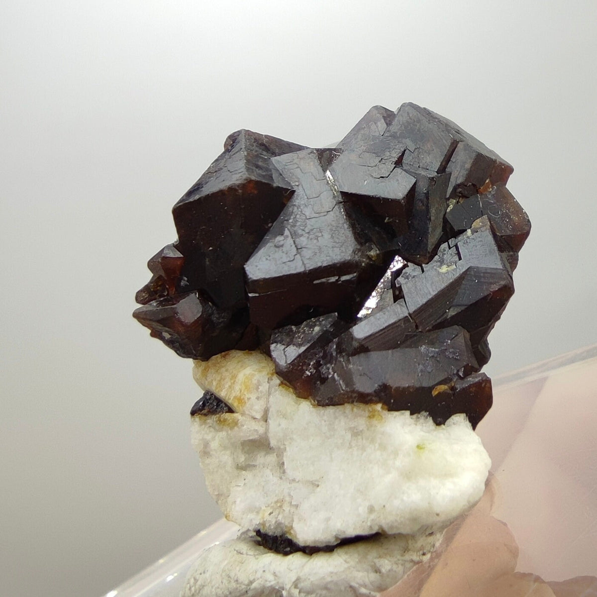 Natural Dark brown Andradite garnet cluster, Well formed crystal, 21.7 grams