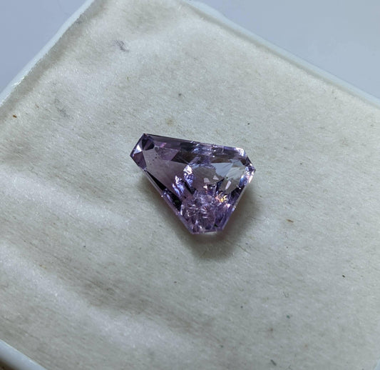 7 Carat Light Purple Amethyst Gem, Faceted Untreated