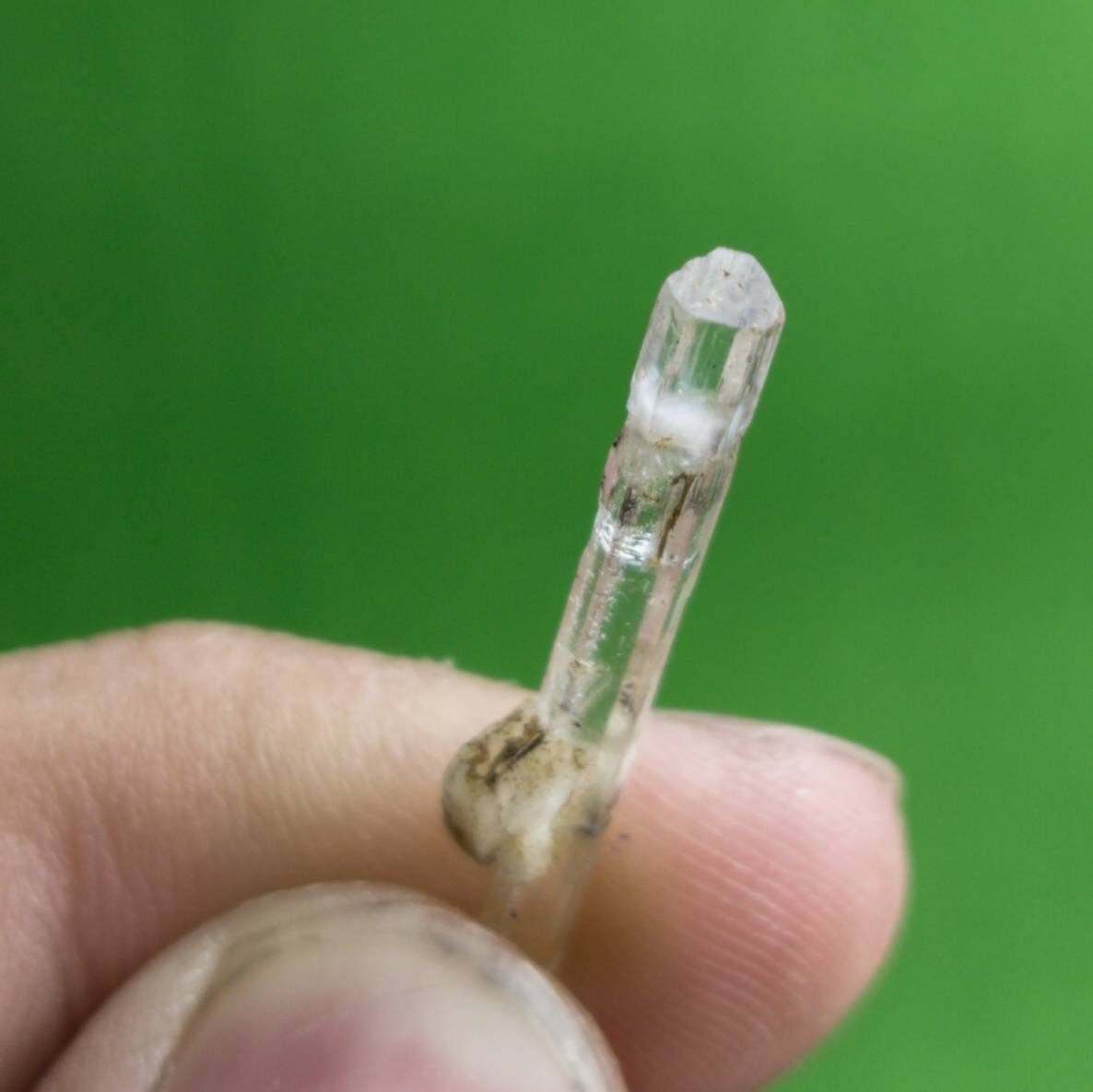 Single terminated colorless clear terminated aquamarine crystal from skardu GilgitBaltistan Pakistan