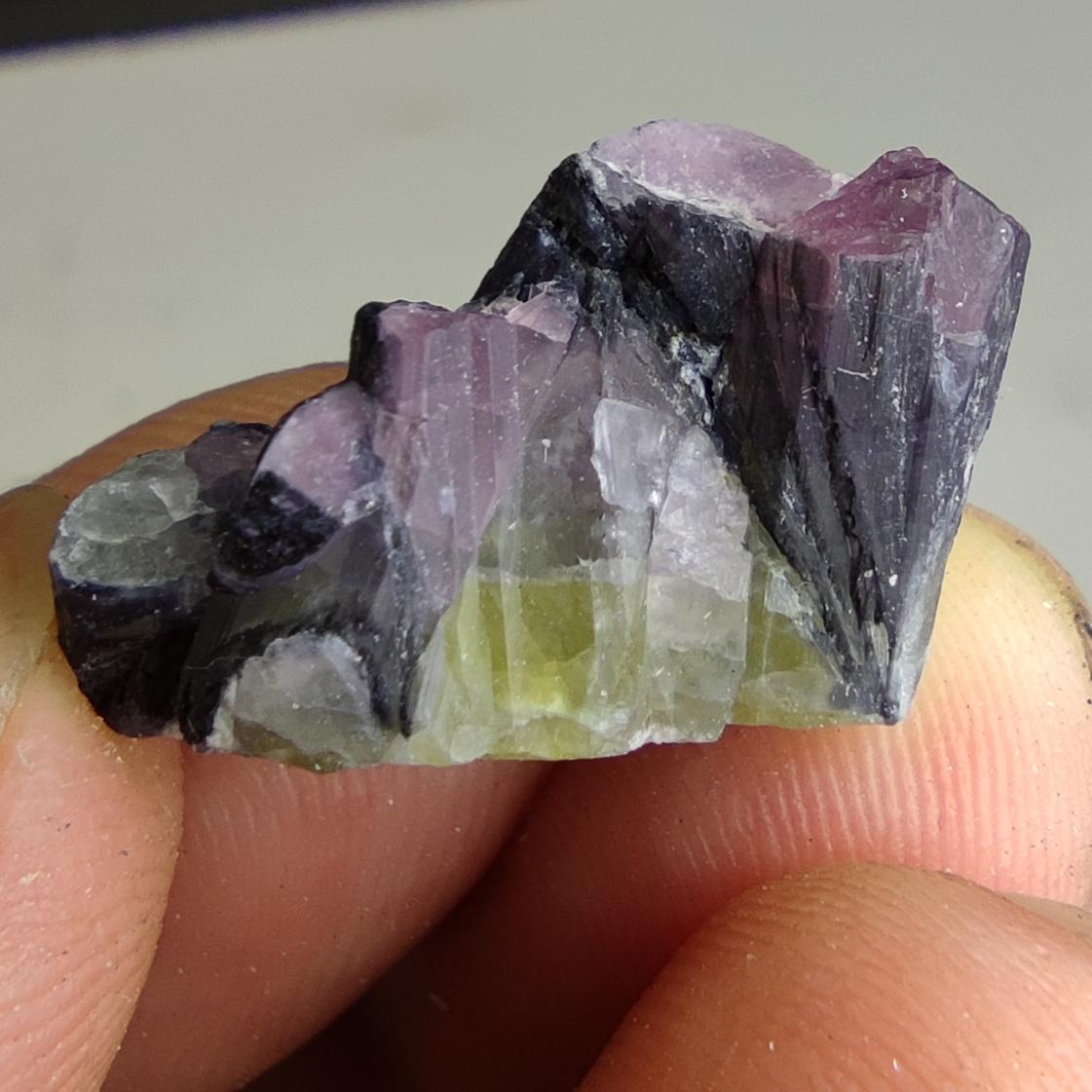 Natural small 27 pieces lot of bicolor tourmaline crystals from Afghanistan, 86.6 grams