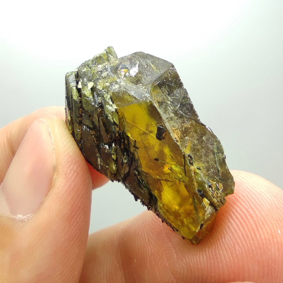 Rare sphene titanite crystal with Aegirine inclusion from Momand agency, KP, Pakistan, 7.3 gram