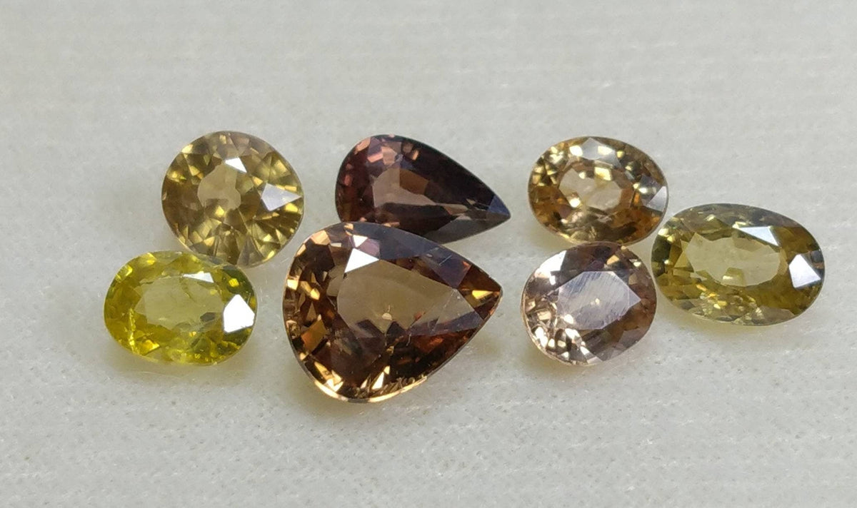 13.5 Carat Zircon Gemstone Set, Faceted VV Clarity