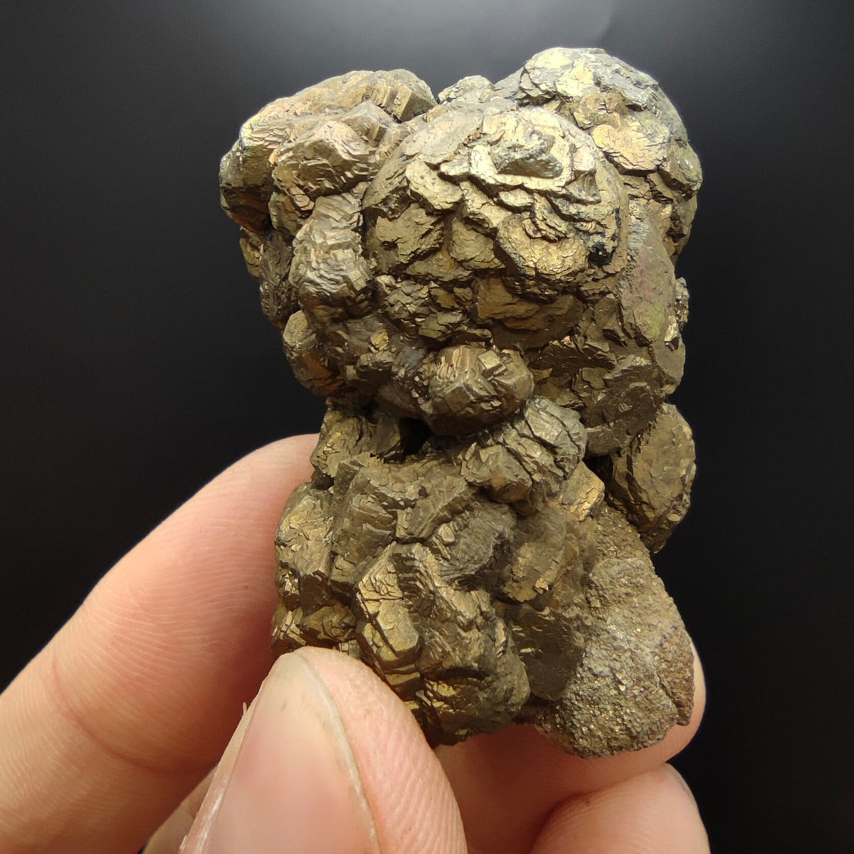 Natural golden Marcasite crystal with rainbow effect on surface from Pakistan, 116 grams