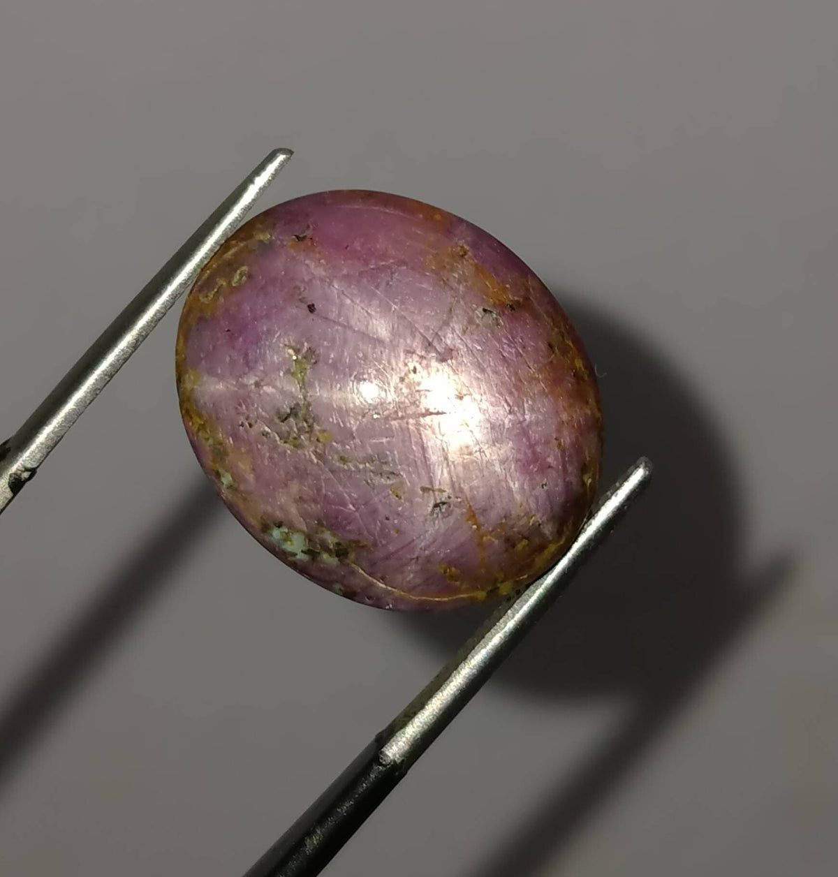25 Carat Star Ruby Cabochon, Natural UV Reactive Gemstone
