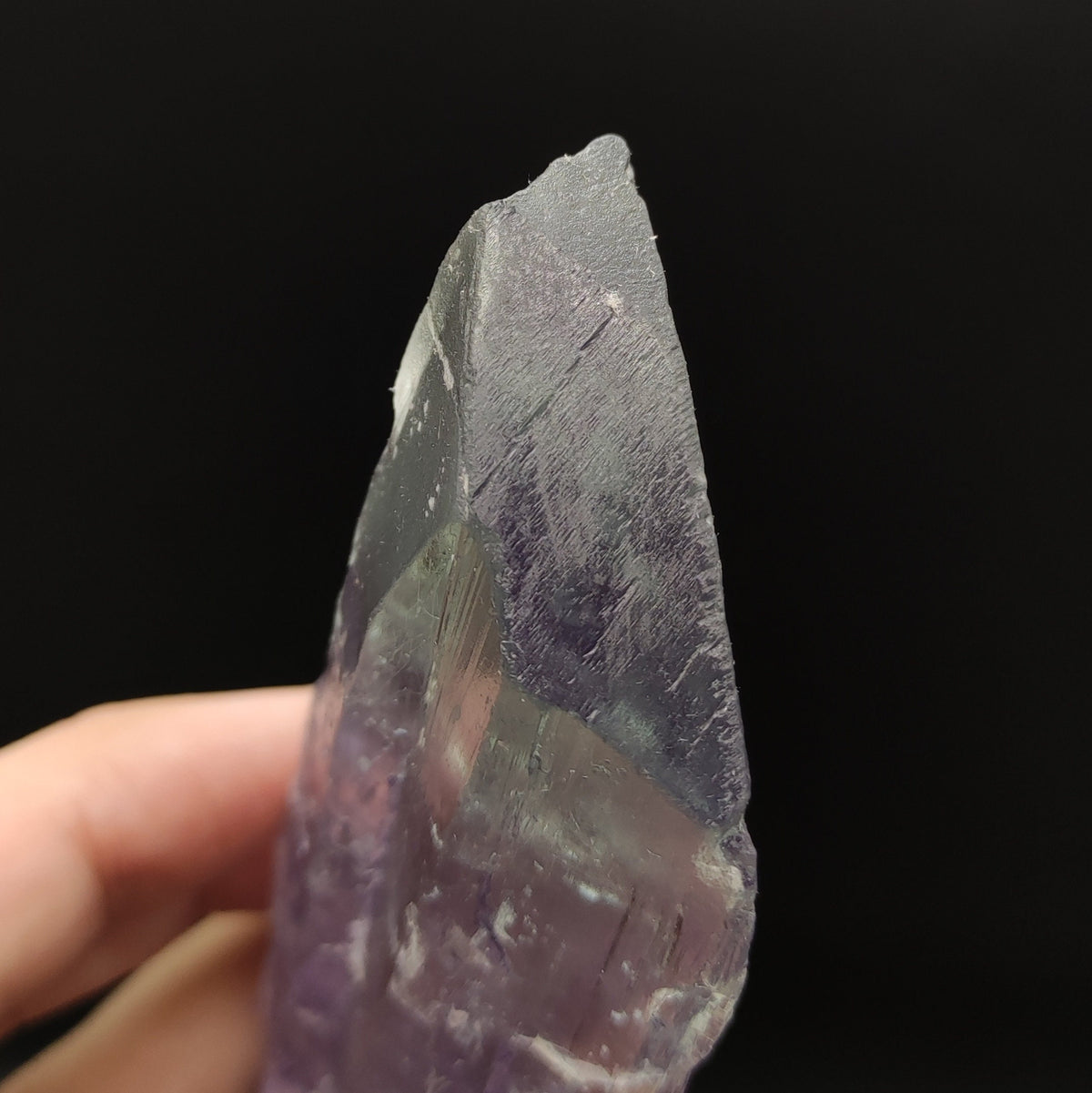 Bicolor Spodumene var kunzite clear lustrous crystal from Afghanistan, 188 grams