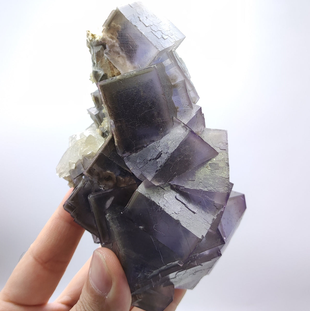 Purple Blue Phantom Fluorite Crystal, Baluchistan Pakistan (747g)